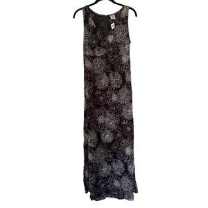 NWT Old Navy Womens Zip Up Dress Brown Floral Sleeveless Empire Rayon sz 10